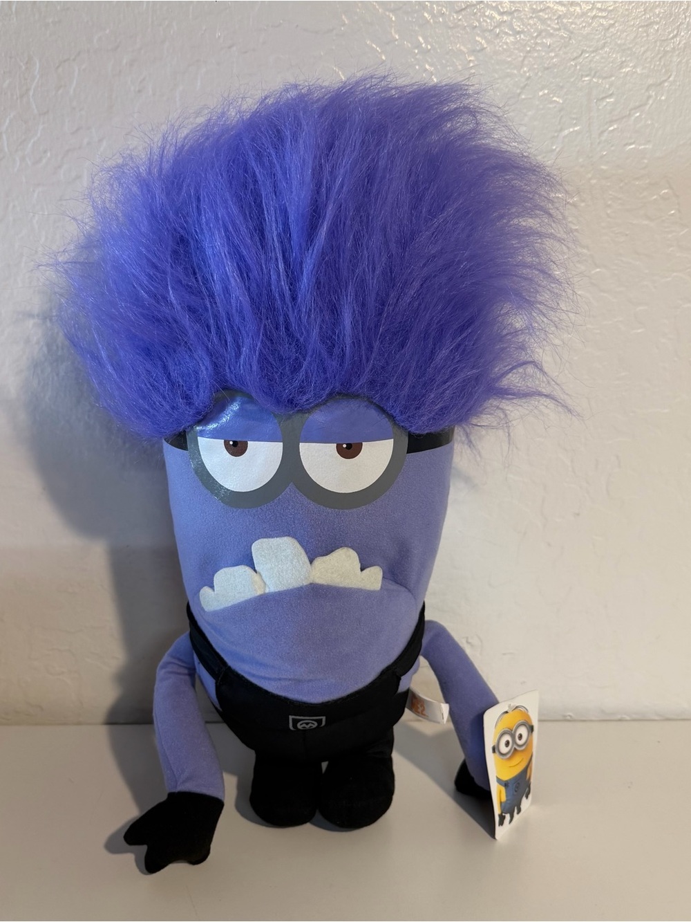 Despicable Me 2 Two Eye Evil Purple Minion 15-18" Plush 2013 Toy Factory w/ Tags